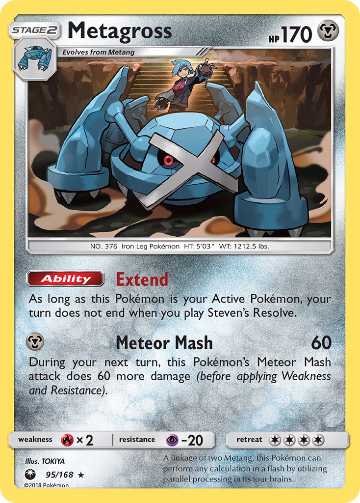 Metagross (95/168) (Prerelease Kit Exclusive) (Theme Deck Exclusive) [Sun & Moon: Celestial Storm] | Odin's Place