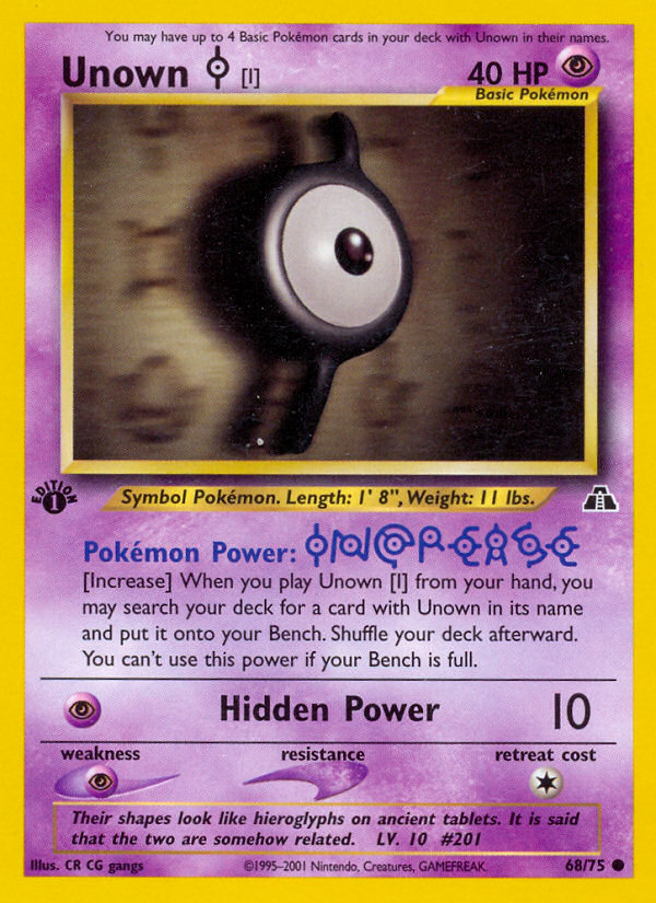 Unown [I] (68/75) [Neo Discovery 1st Edition] | Odin's Place
