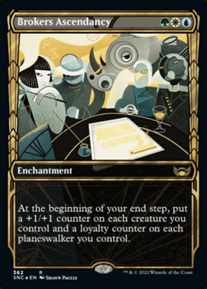 Brokers Ascendancy (Showcase Golden Age Gilded Foil) [Streets of New Capenna] | Odin's Place