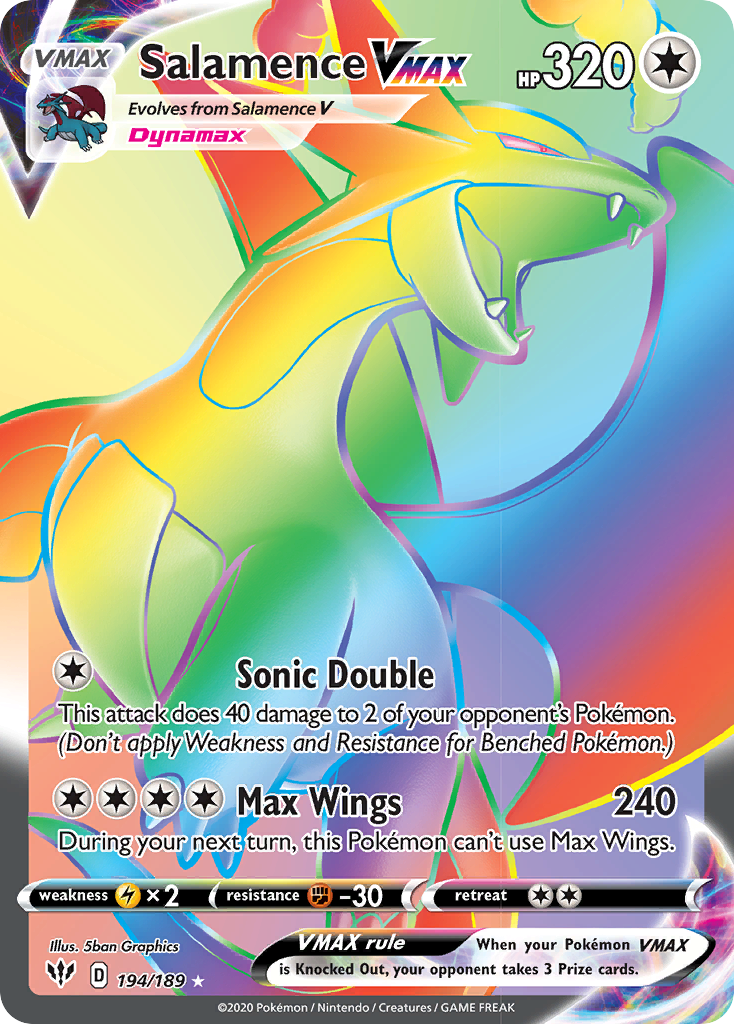 Salamence VMAX (194/189) [Sword & Shield: Darkness Ablaze] | Odin's Place