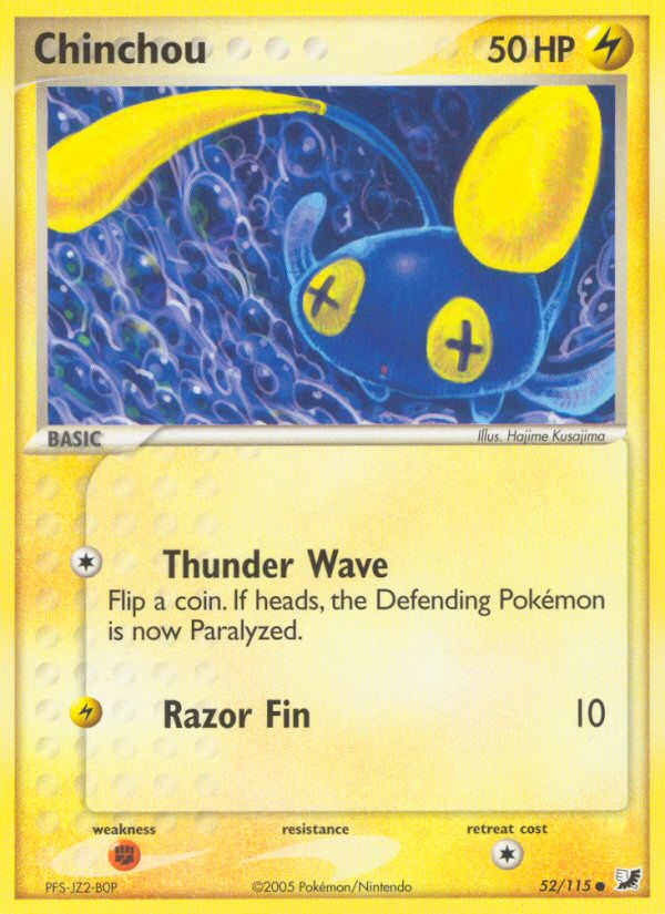 Chinchou (52/115) [EX: Unseen Forces] | Odin's Place