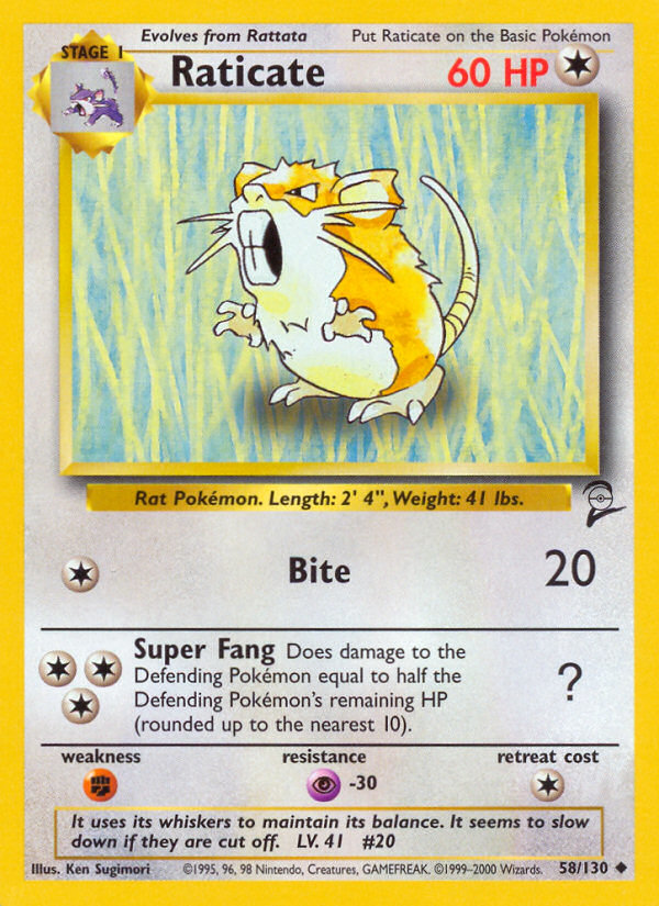 Raticate (58/130) [Base Set 2] | Odin's Place