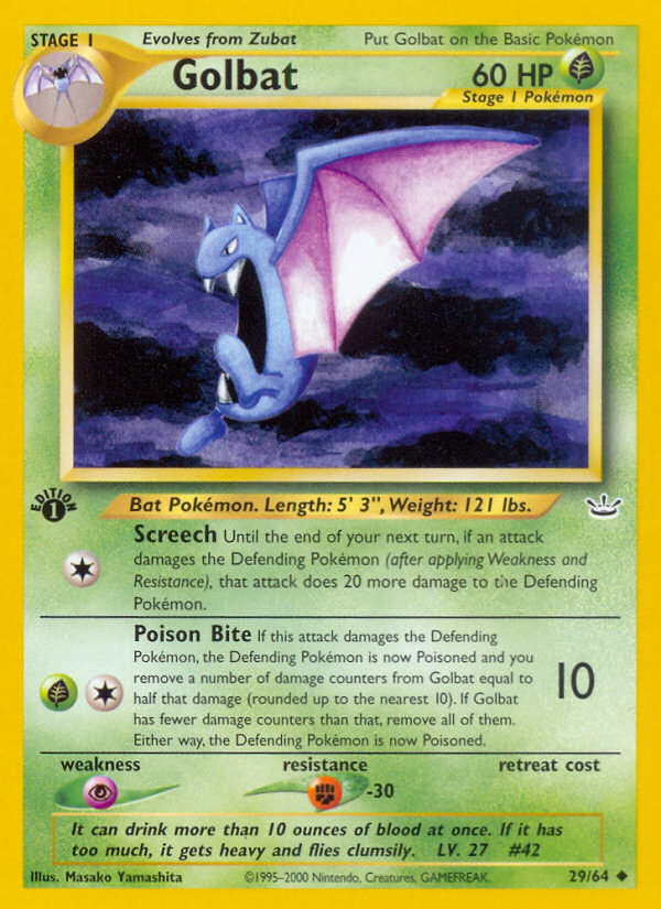 Golbat (29/64) [Neo Revelation 1st Edition] | Odin's Place