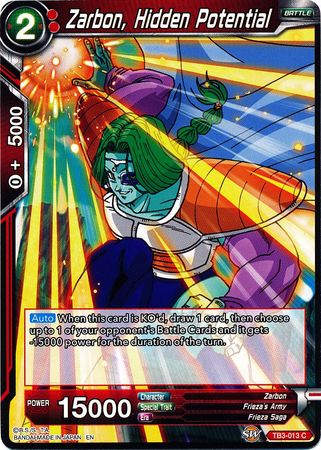 Zarbon, Hidden Potential (TB3-013) [Clash of Fates] | Odin's Place