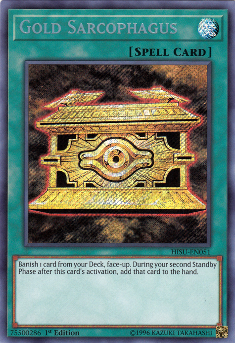 Gold Sarcophagus [HISU-EN051] Secret Rare | Odin's Place