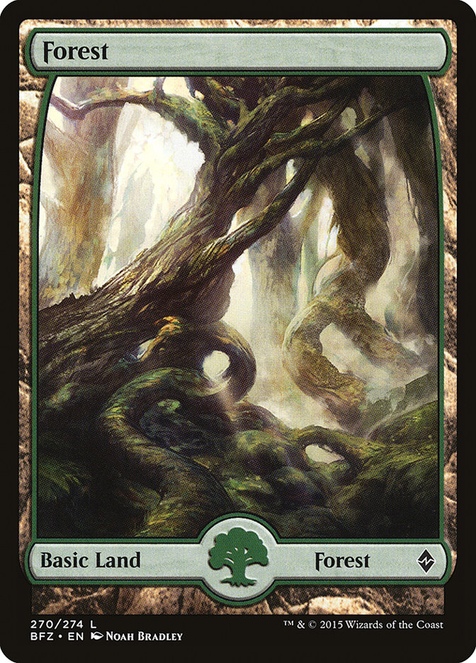 Forest (270) (Full Art) [Battle for Zendikar] | Odin's Place