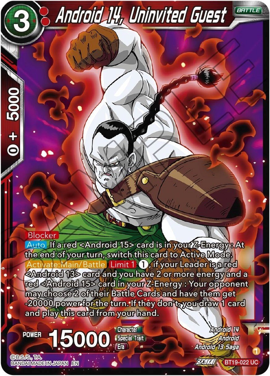 Android 14, Uninvited Guest (BT19-022) [Fighter's Ambition] | Odin's Place