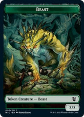 Beast (007) // Spider Double-Sided Token [Innistrad: Midnight Hunt Commander Tokens] | Odin's Place