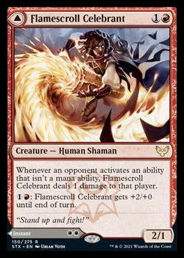 Flamescroll Celebrant // Revel in Silence [Strixhaven: School of Mages] | Odin's Place