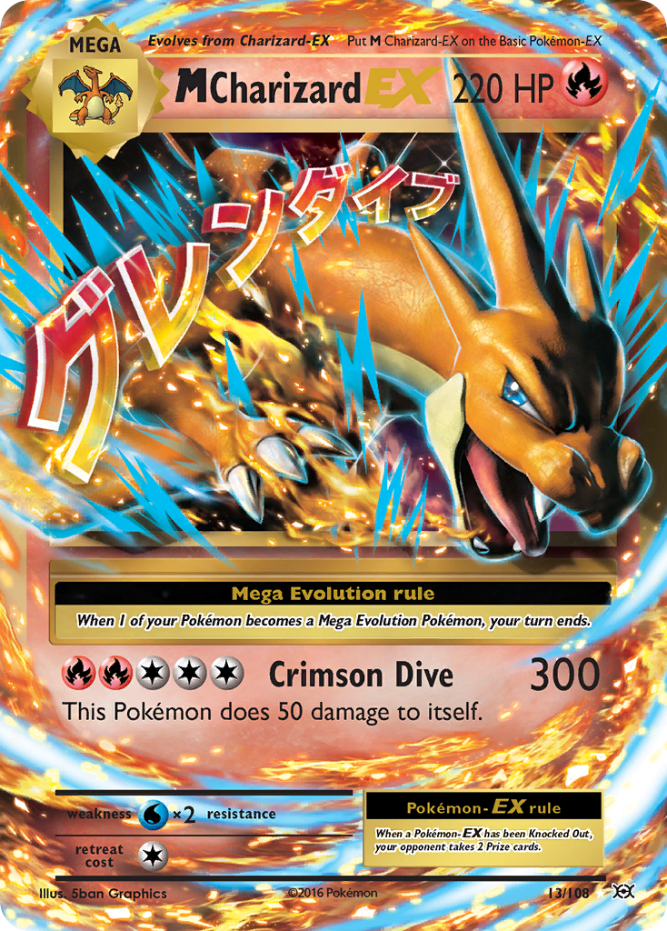 M Charizard EX (13/108) [XY: Evolutions] | Odin's Place