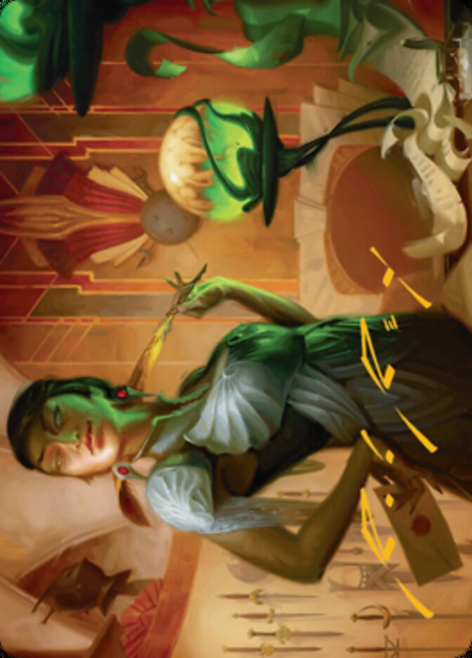 Mari, the Killing Quill Art Card (Gold-Stamped Signature) [Streets of New Capenna Art Series] | Odin's Place