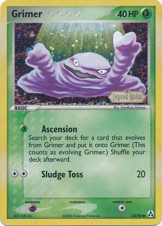 Grimer (54/92) (Stamped) [EX: Legend Maker] | Odin's Place