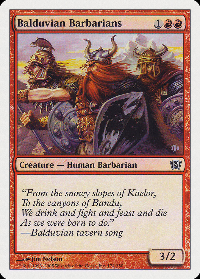 Balduvian Barbarians (174) [Ninth Edition] | Odin's Place