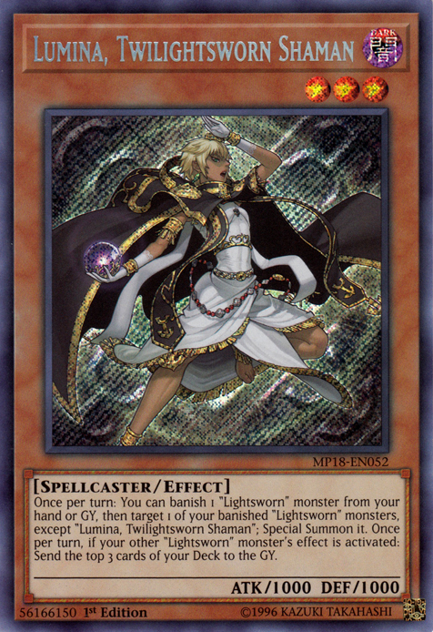Lumina, Twilightsworn Shaman [MP18-EN052] Secret Rare | Odin's Place