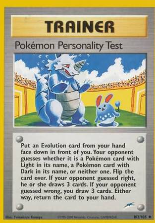 Pokemon Personality Test (102/105) [Neo Destiny Unlimited] | Odin's Place