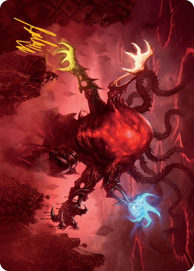 Omnath, Locus of All Art Card (51) (Gold-Stamped Signature) [March of the Machine Art Series] | Odin's Place