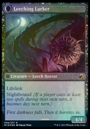 Curse of Leeches // Leeching Lurker [Innistrad: Midnight Hunt Prerelease Promos] | Odin's Place