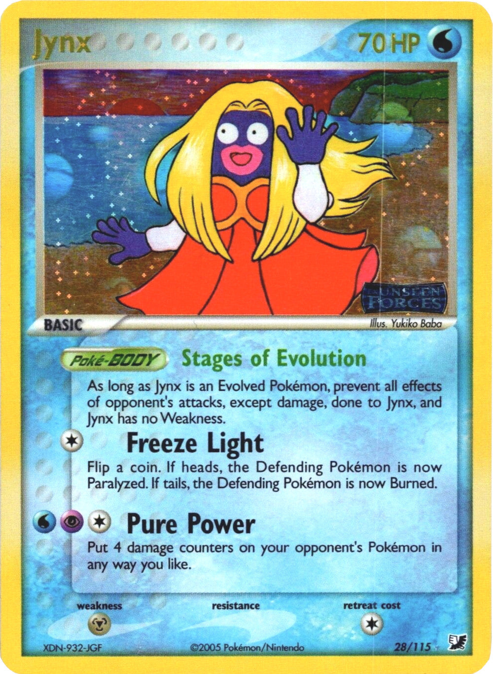 Jynx (28/115) (Stamped) [EX: Unseen Forces] | Odin's Place