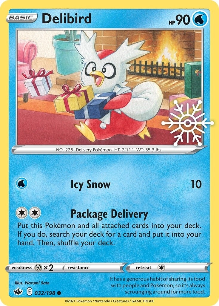 Delibird (032/198) (Holiday Calendar) [Sword & Shield: Chilling Reign] | Odin's Place