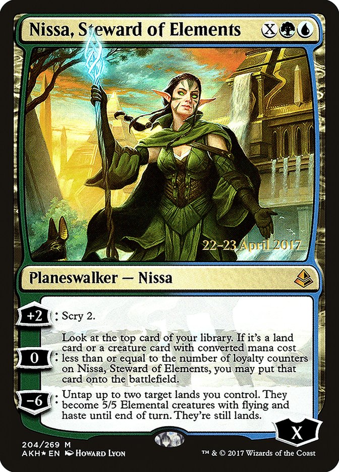 Nissa, Steward of Elements (204) [Amonkhet Prerelease Promos] | Odin's Place