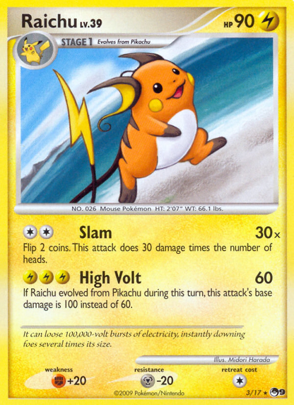 Raichu (3/17) [POP Series 9] | Odin's Place