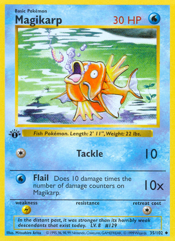 Magikarp (35/102) (Shadowless) [Base Set 1st Edition] | Odin's Place
