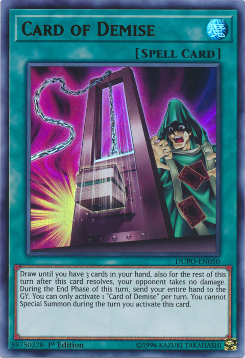 Card of Demise [DUPO-EN050] Ultra Rare | Odin's Place
