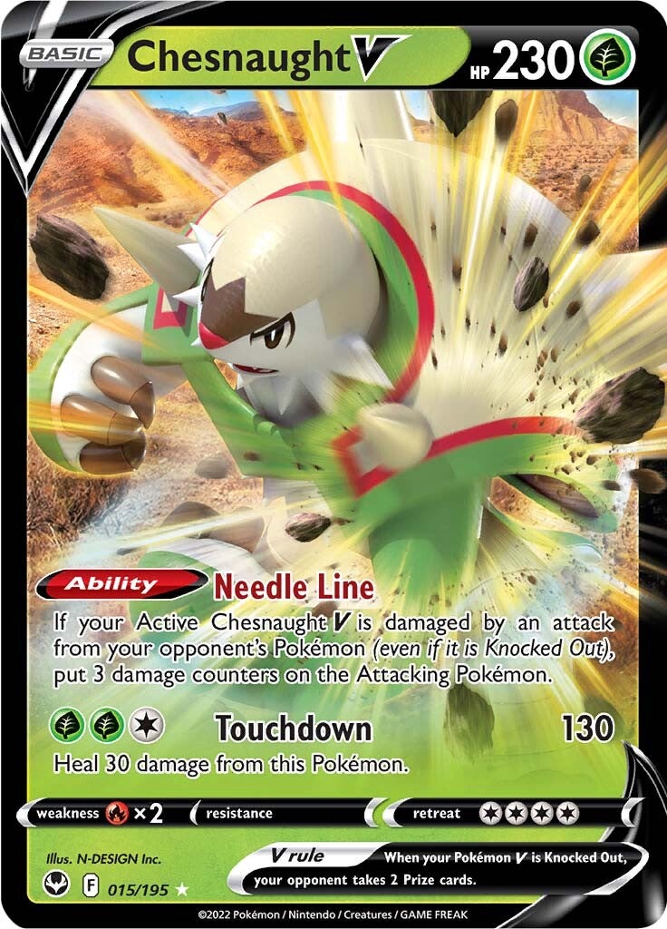 Chesnaught V (015/195) [Sword & Shield: Silver Tempest] | Odin's Place