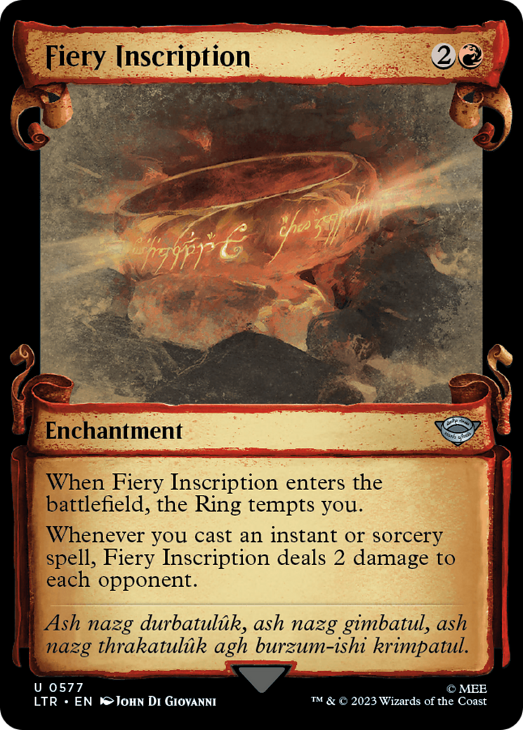 Fiery Inscription [The Lord of the Rings: Tales of Middle-Earth Showcase Scrolls] | Odin's Place