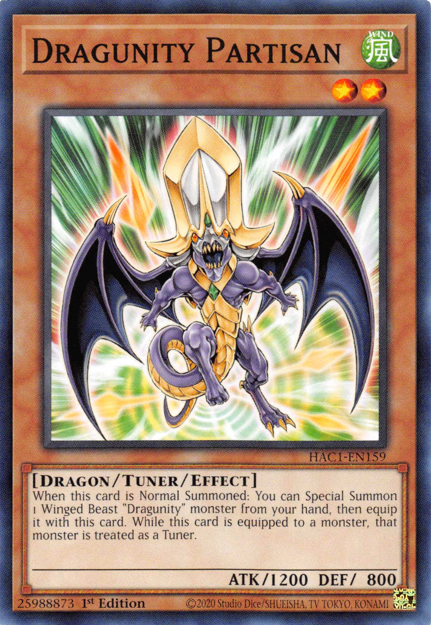 Dragunity Partisan (Duel Terminal) [HAC1-EN159] Parallel Rare | Odin's Place