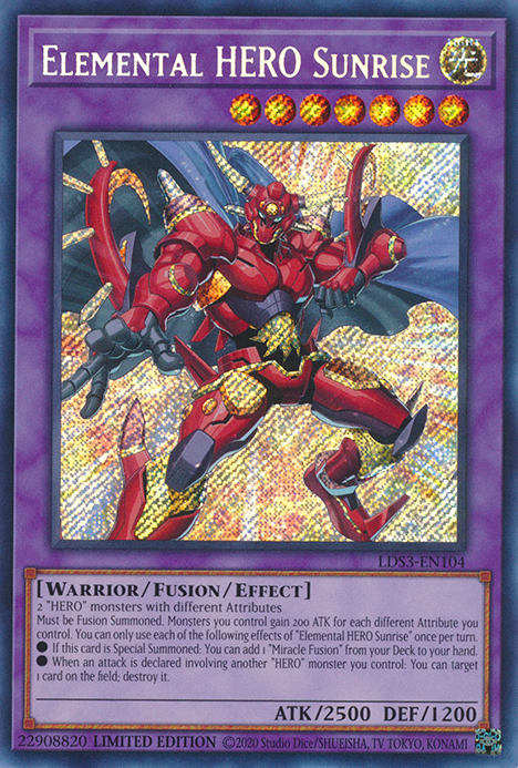 Elemental HERO Sunrise [LDS3-EN104] Secret Rare | Odin's Place