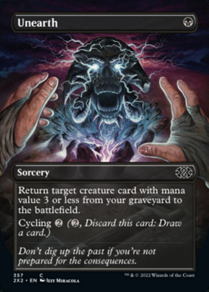 Unearth (Borderless Alternate Art) [Double Masters 2022] | Odin's Place