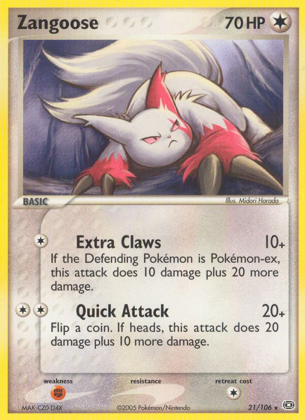 Zangoose (21/106) [EX: Emerald] | Odin's Place