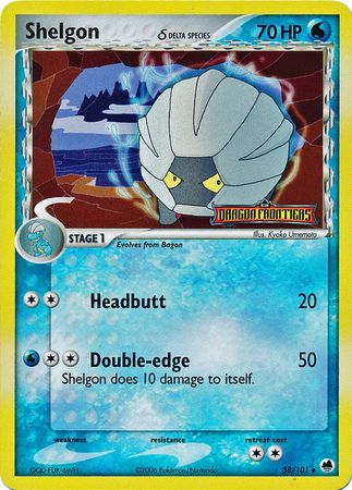 Shelgon (38/101) (Delta Species) (Stamped) [EX: Dragon Frontiers] | Odin's Place