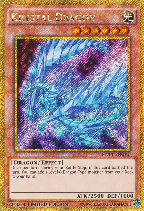 Krystal Dragon [MVP1-ENGV2] Gold Secret Rare | Odin's Place