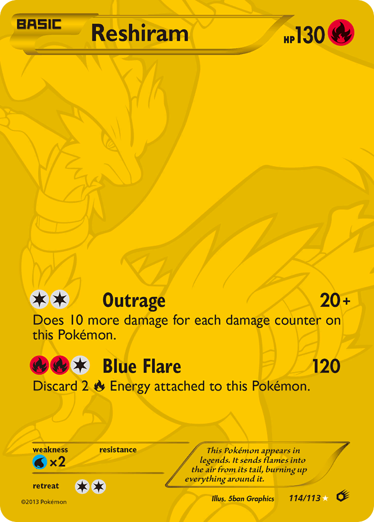 Reshiram (114/113) [Black & White: Legendary Treasures] | Odin's Place