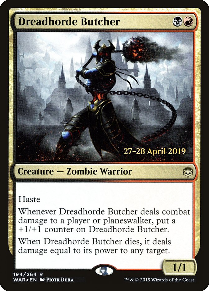 Dreadhorde Butcher (194) [War of the Spark Prerelease Promos] | Odin's Place