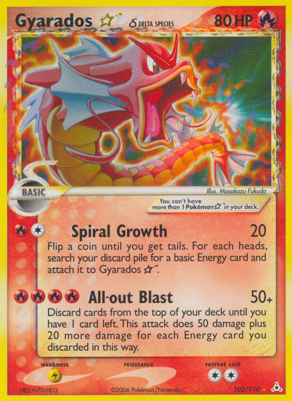 Gyarados Star (102/110) (Delta Species) [EX: Holon Phantoms] | Odin's Place