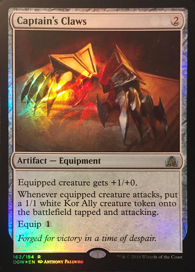 Captain's Claws (Standard Showdown Misprint) [Oath of the Gatewatch Promos] | Odin's Place