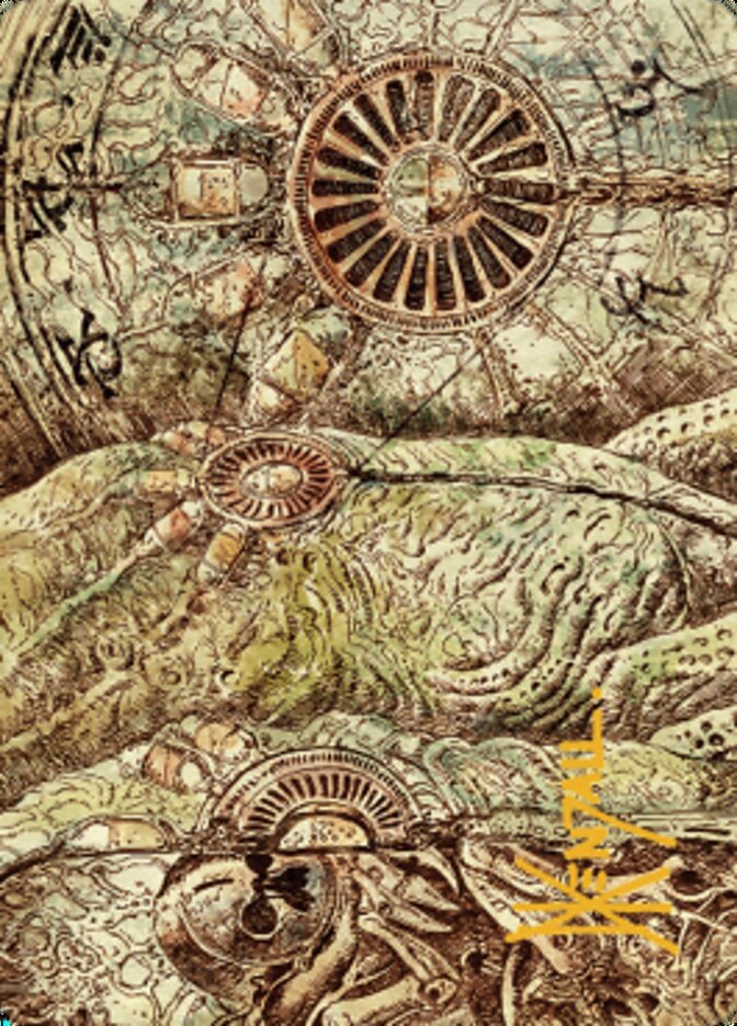 Phyrexian Processor Art Card (Gold-Stamped Signature) [The Brothers' War Art Series] | Odin's Place