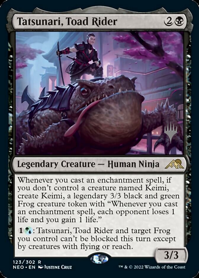 Tatsunari, Toad Rider (Promo Pack) [Kamigawa: Neon Dynasty Promos] | Odin's Place