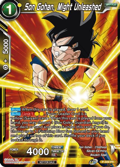 Son Gohan, Might Unleashed (P-349) [Tournament Promotion Cards] | Odin's Place
