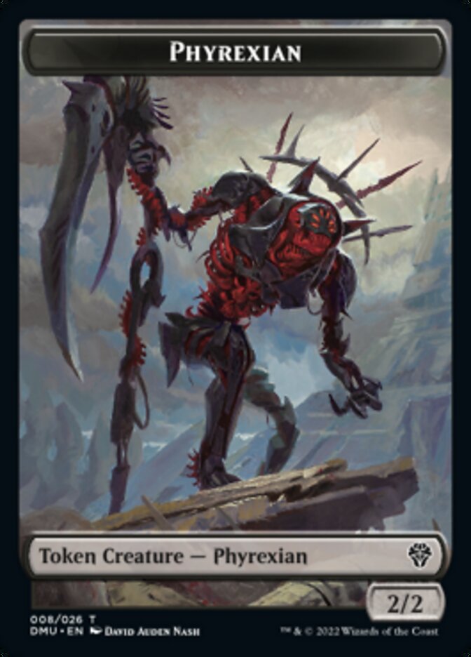 Phyrexian // Sand Warrior Double-Sided Token [Dominaria United Tokens] | Odin's Place