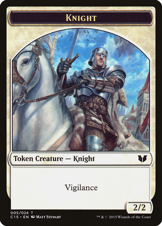 Angel // Knight (005) Double-Sided Token [Commander 2015 Tokens] | Odin's Place