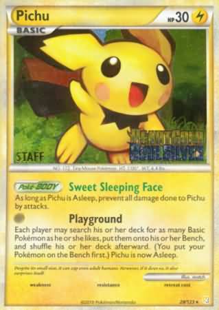 Pichu (28/123) (Staff Prerelease Promo) [Nintendo: Black Star Promos] | Odin's Place