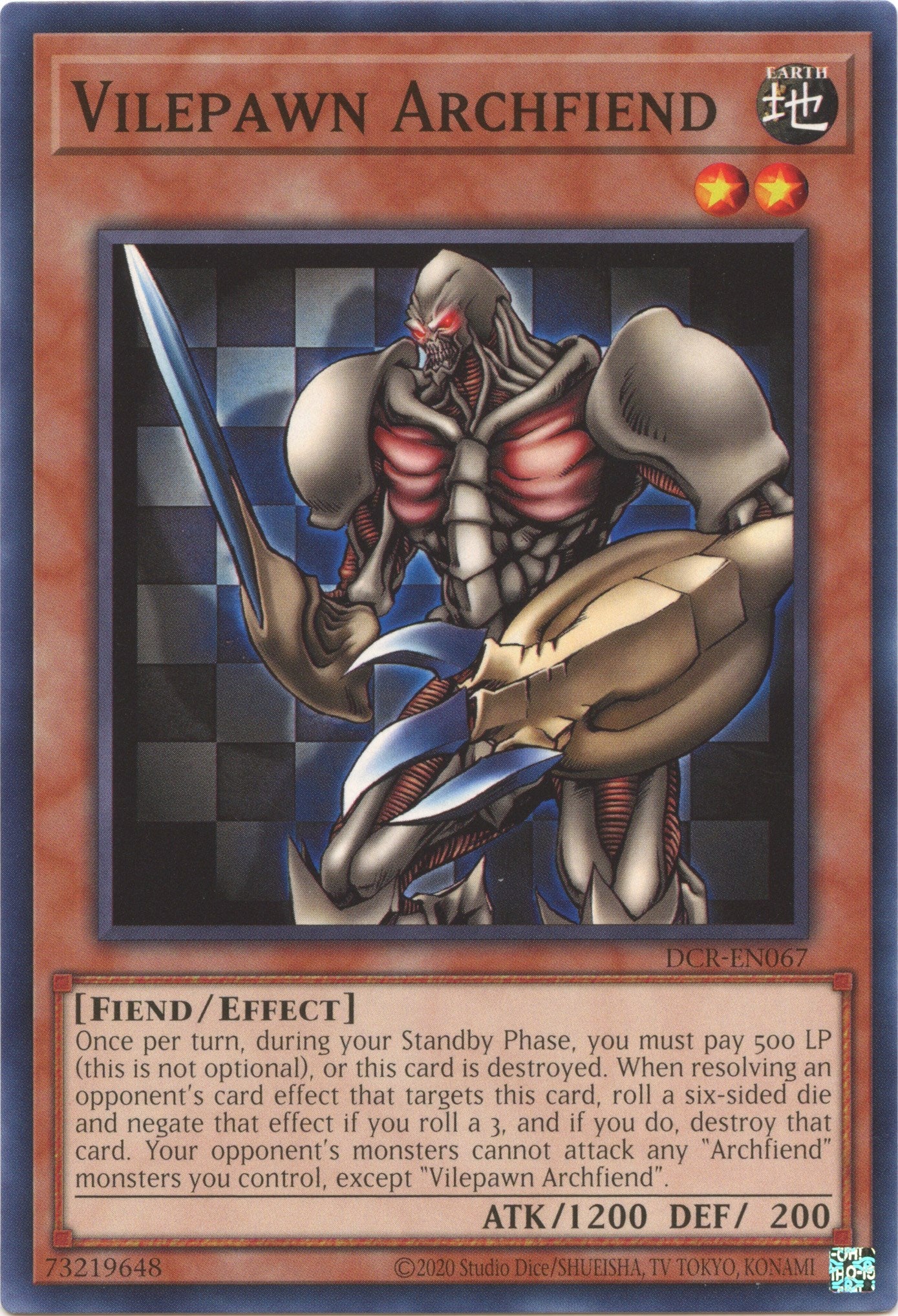 Vilepawn Archfiend (25th Anniversary) [DCR-EN067] Common | Odin's Place
