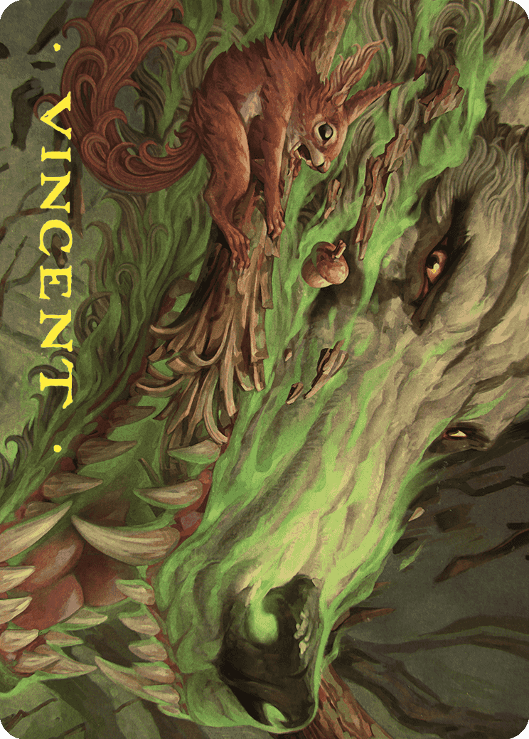Leaping Ambush Art Card (Gold-Stamped Signature) [Wilds of Eldraine Art Series] | Odin's Place