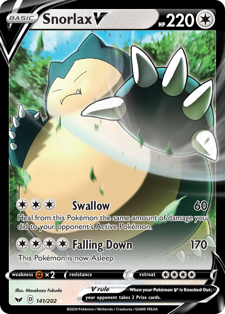 Snorlax V (141/202) [Sword & Shield: Base Set] | Odin's Place