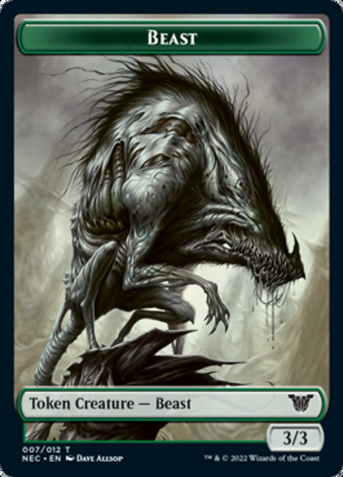 Beast // Treasure Double-Sided Token [Kamigawa: Neon Dynasty Commander Tokens] | Odin's Place