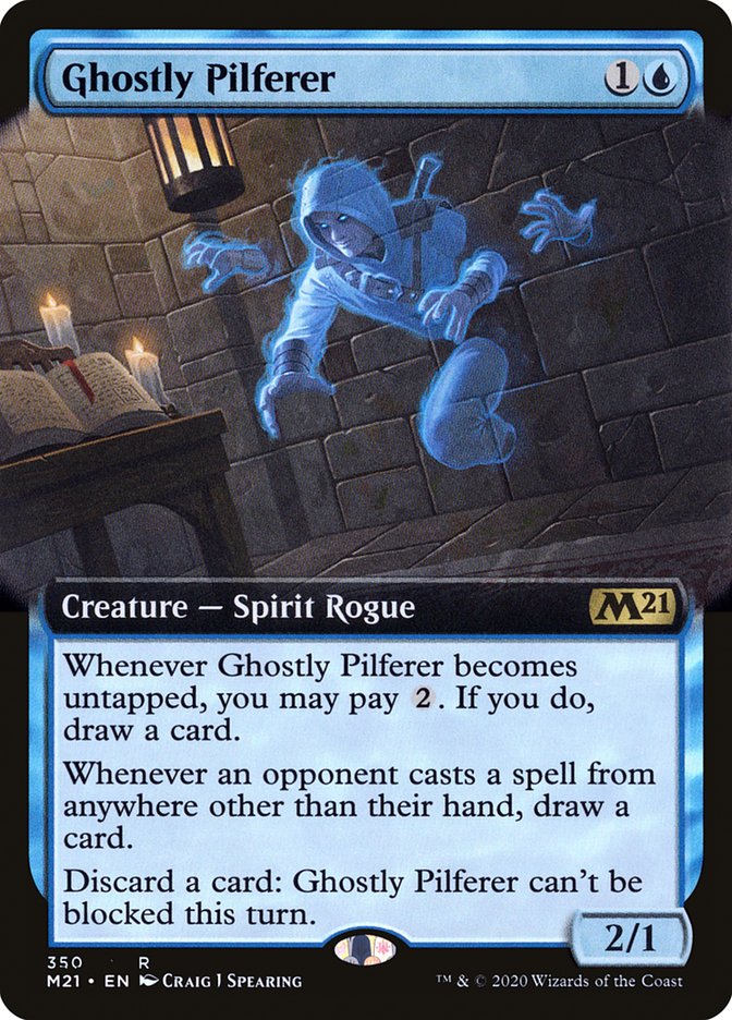 Ghostly Pilferer (Extended Art) [Core Set 2021] | Odin's Place